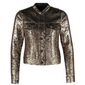 True Religion Reversible Sequin Dusty Jacket Coat Top Black/Gold XS Nwt $398